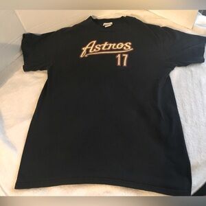 Lance Berkman #17 Houston Astros 2005 Youth Large Black T-Shirt vintage